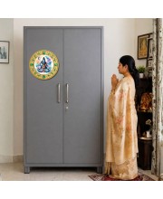 Lord Shiva Fridge Magnet Wooden | Glossy Sublimation Print | 4x4 Inch | Strong Magnet Back | Decorative Magnet for Fridge, Almirah & Temple Decor (F23759)