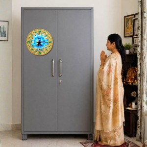 Shiva Linga Fridge Magnet Wooden | Glossy Sublimation Print | 4x4 Inch | Strong Magnet Back | Decorative Magnet for Fridge, Almirah & Temple Decor (F23785)