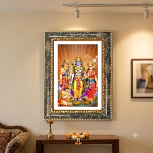 Rama Decorative Photo Frame With White Mount | Premium Wall & Tabletop Picture Frame | Home, Office & Temple Decoration | 8x12 Inch (Pack Of 1) (F32439) Rama Decorative Photo Frame With White Mount | Premium Wall & Tabletop Picture Frame | Home, Office & Temple Decoration | 8x12 Inch (Pack Of 1) (F32439)