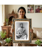 Swami Vivekananda Decorative Photo Frame With White Mount | Premium Wall & Tabletop Picture Frame | Home, Office & Temple Decoration | 10x14 Inch (Pack Of 1) (F32559)