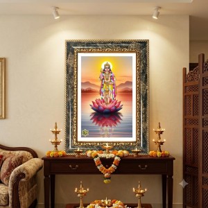Murugann Decorative Photo Frame With White Mount | Premium Wall & Tabletop Picture Frame | Home, Office & Temple Decoration | 10x14 Inch (Pack Of 1) (F31549)
