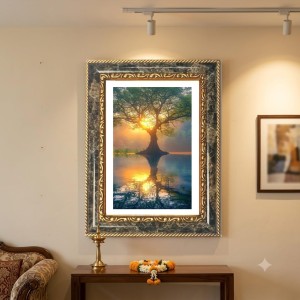 Tranquil Artwork Decorative Photo Frame With White Mount | Premium Wall & Tabletop Picture Frame | Home, Office & Temple Decoration | 10x14 Inch (Pack Of 1) (F32575) Tranquil Artwork Decorative Photo Frame With White Mount | Premium Wall & Tabletop Picture Frame | Home, Office & Temple Decoration | 10x14 Inch (Pack Of 1) (F32575)