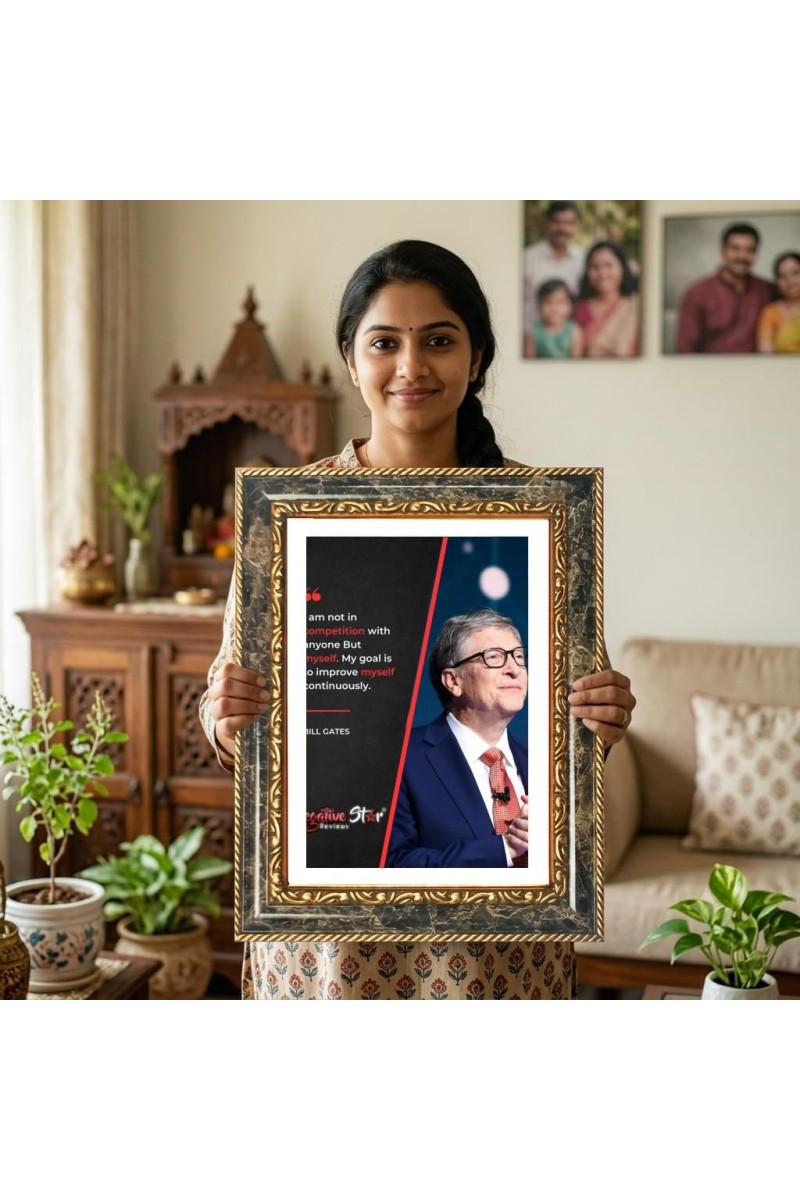 Quote Decorative Photo Frame With White Mount | Premium Wall & Tabletop Picture Frame | Home, Office & Temple Decoration | 8x12 Inch (Pack Of 1) (F31465)