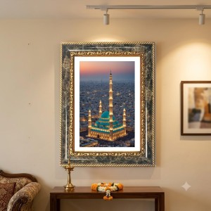 Masjid An-Nabawi In Madina Decorative Photo Frame With White Mount | Premium Wall & Tabletop Picture Frame | Home, Office & Temple Decoration | 10x14 Inch (Pack Of 1) (F32667) Masjid An-Nabawi In Madina Decorative Photo Frame With White Mount | Premium Wall & Tabletop Picture Frame | Home, Office & Temple Decoration | 10x14 Inch (Pack Of 1) (F32667)