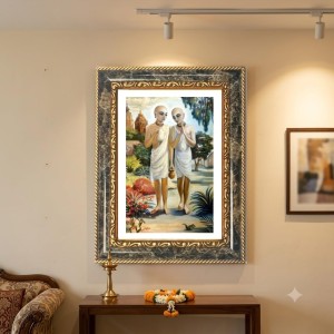 Saraswati Decorative Photo Frame With White Mount | Premium Wall & Tabletop Picture Frame | Home, Office & Temple Decoration | 12x16 Inch (Pack Of 1) (F32665)