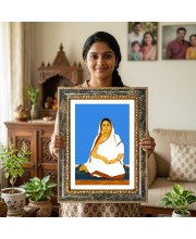Savitribai Phule Decorative Photo Frame With White Mount | Premium Wall & Tabletop Picture Frame | Home, Office & Temple Decoration | 10x14 Inch (Pack Of 1) (F32562)