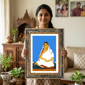 Savitribai Phule Decorative Photo Frame With White Mount | Premium Wall & Tabletop Picture Frame | Home, Office & Temple Decoration | 8x12 Inch (Pack Of 1) (F32562) Savitribai Phule Decorative Photo Frame With White Mount | Premium Wall & Tabletop Picture Frame | Home, Office & Temple Decoration | 8x12 Inch (Pack Of 1) (F32562)