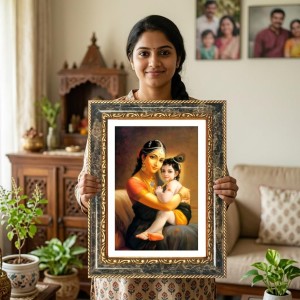 Yashoda Krishna Decorative Photo Frame With White Mount | Premium Wall & Tabletop Picture Frame | Home, Office & Temple Decoration | 10x14 Inch (Pack Of 1) (F33105) Yashoda Krishna Decorative Photo Frame With White Mount | Premium Wall & Tabletop Picture Frame | Home, Office & Temple Decoration | 10x14 Inch (Pack Of 1) (F33105)