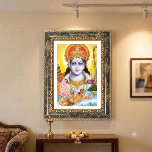 Vishnu Lakshmi Decorative Photo Frame With White Mount | Premium Wall & Tabletop Picture Frame | Home, Office & Temple Decoration | 12x16 Inch (Pack Of 1) (F33103) Vishnu Lakshmi Decorative Photo Frame With White Mount | Premium Wall & Tabletop Picture Frame | Home, Office & Temple Decoration | 12x16 Inch (Pack Of 1) (F33103)