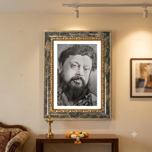 Thakur Balak Brahmachari. Decorative Photo Frame With White Mount | Premium Wall & Tabletop Picture Frame | Home, Office & Temple Decoration | 8x12 Inch (Pack Of 1) (F32509)