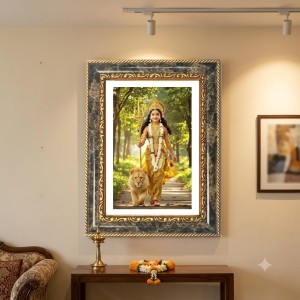 Swami Vivekananda Decorative Photo Frame With White Mount | Premium Wall & Tabletop Picture Frame | Home, Office & Temple Decoration | 12x16 Inch (Pack Of 1) (F31420)