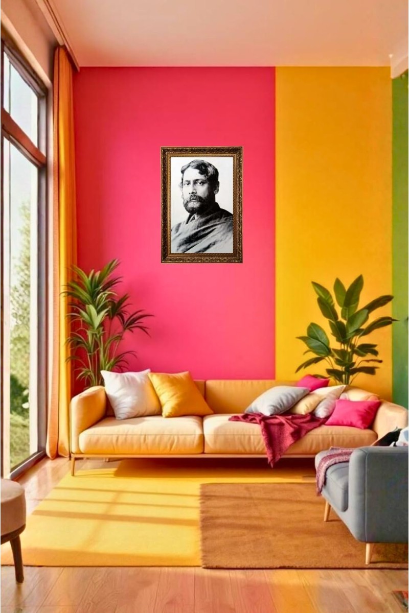 Rabindranath Tagore Big Photo Frame - 20x28 Inches For Home,Temple & Office Decoration (F11213)