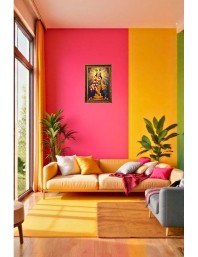 Divine Krishna Big Photo Frame - 20x28 Inches For Home,Temple & Office Decoration (F11203)