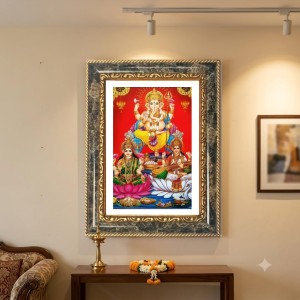 Woman Holding A Diya. Decorative Photo Frame With White Mount | Premium Wall & Tabletop Picture Frame | Home, Office & Temple Decoration | 12x16 Inch (Pack Of 1) (F33148) Woman Holding A Diya. Decorative Photo Frame With White Mount | Premium Wall & Tabletop Picture Frame | Home, Office & Temple Decoration | 12x16 Inch (Pack Of 1) (F33148)