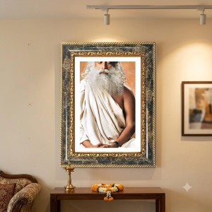 Spiritual Leader Decorative Photo Frame With White Mount | Premium Wall & Tabletop Picture Frame | Home, Office & Temple Decoration | 8x12 Inch (Pack Of 1) (F31483)