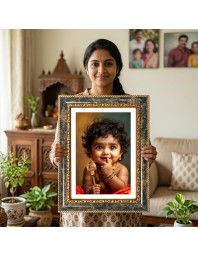 Narendra Modi Decorative Photo Frame With White Mount | Premium Wall & Tabletop Picture Frame | Home, Office & Temple Decoration | 12x16 Inch (Pack Of 1) (F31539)