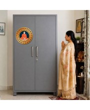 Ramakrishna Paramahamsa Fridge Magnet Wooden | Glossy Sublimation Print | 4x4 Inch | Strong Magnet Back | Decorative Magnet for Fridge, Almirah & Temple Decor (F23737)