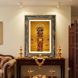 Venkateswara Decorative Photo Frame With White Mount | Premium Wall & Tabletop Picture Frame | Home, Office & Temple Decoration | 8x12 Inch (Pack Of 1) (F32417) Venkateswara Decorative Photo Frame With White Mount | Premium Wall & Tabletop Picture Frame | Home, Office & Temple Decoration | 8x12 Inch (Pack Of 1) (F32417)