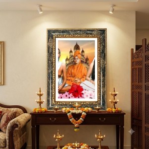Swami Vivekananda Decorative Photo Frame With White Mount | Premium Wall & Tabletop Picture Frame | Home, Office & Temple Decoration | 8x12 Inch (Pack Of 1) (F32642) Swami Vivekananda Decorative Photo Frame With White Mount | Premium Wall & Tabletop Picture Frame | Home, Office & Temple Decoration | 8x12 Inch (Pack Of 1) (F32642)