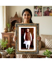 Ram Darbar Decorative Photo Frame With White Mount | Premium Wall & Tabletop Picture Frame | Home, Office & Temple Decoration | 12x16 Inch (Pack Of 1) (F31216)