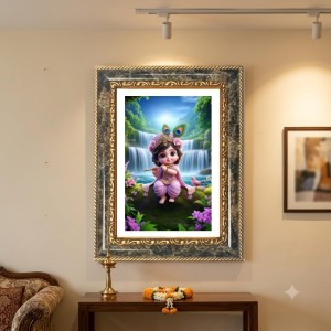 Swami Vivekananda Decorative Photo Frame With White Mount | Premium Wall & Tabletop Picture Frame | Home, Office & Temple Decoration | 12x16 Inch (Pack Of 1) (F32560)
