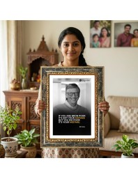 Quote Decorative Photo Frame With White Mount | Premium Wall & Tabletop Picture Frame | Home, Office & Temple Decoration | 8x12 Inch (Pack Of 1) (F31580)