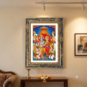 Saraswati Decorative Photo Frame With White Mount | Premium Wall & Tabletop Picture Frame | Home, Office & Temple Decoration | 12x16 Inch (Pack Of 1) (F32585)