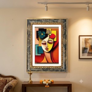 Modern Contemporary Painting Decorative Photo Frame With White Mount | Premium Wall & Tabletop Picture Frame | Home, Office & Temple Decoration | 8x12 Inch (Pack Of 1) (F32581) Modern Contemporary Painting Decorative Photo Frame With White Mount | Premium Wall & Tabletop Picture Frame | Home, Office & Temple Decoration | 8x12 Inch (Pack Of 1) (F32581)