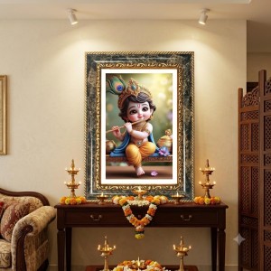 Tridevei Decorative Photo Frame With White Mount | Premium Wall & Tabletop Picture Frame | Home, Office & Temple Decoration | 12x16 Inch (Pack Of 1) (F31548) Tridevei Decorative Photo Frame With White Mount | Premium Wall & Tabletop Picture Frame | Home, Office & Temple Decoration | 12x16 Inch (Pack Of 1) (F31548)