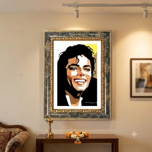 Pop Singer Art Decorative Photo Frame With White Mount | Premium Wall & Tabletop Picture Frame | Home, Office & Temple Decoration | 8x12 Inch (Pack Of 1) (F33008) Pop Singer Art Decorative Photo Frame With White Mount | Premium Wall & Tabletop Picture Frame | Home, Office & Temple Decoration | 8x12 Inch (Pack Of 1) (F33008)