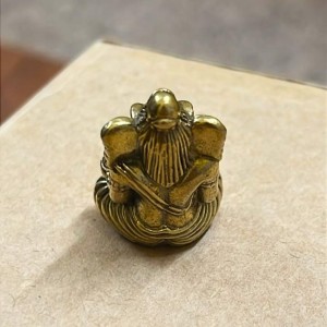 Mini Brass Murti Idol for Home DÃ©cor & Meditation | Handmade Antique Finish Brass Statue for Pooja Room, Office Desk & Spiritual Gift | Small Decorative Showpiece (Sitting Ganesh)