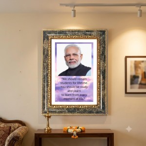 Narendra Modi Decorative Photo Frame With White Mount | Premium Wall & Tabletop Picture Frame | Home, Office & Temple Decoration | 8x12 Inch (Pack Of 1) (F31539) Narendra Modi Decorative Photo Frame With White Mount | Premium Wall & Tabletop Picture Frame | Home, Office & Temple Decoration | 8x12 Inch (Pack Of 1) (F31539)