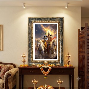 Ram And Sita Decorative Photo Frame With White Mount | Premium Wall & Tabletop Picture Frame | Home, Office & Temple Decoration | 10x14 Inch (Pack Of 1) (F32637) Ram And Sita Decorative Photo Frame With White Mount | Premium Wall & Tabletop Picture Frame | Home, Office & Temple Decoration | 10x14 Inch (Pack Of 1) (F32637)