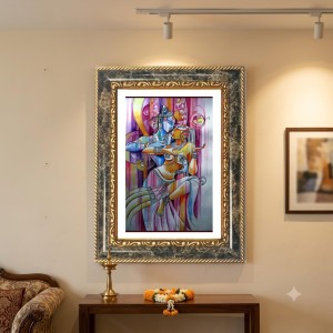 Radhaa Krishna Decorative Photo Frame With White Mount | Premium Wall & Tabletop Picture Frame | Home, Office & Temple Decoration | 8x12 Inch (Pack Of 1) (F31552) Radhaa Krishna Decorative Photo Frame With White Mount | Premium Wall & Tabletop Picture Frame | Home, Office & Temple Decoration | 8x12 Inch (Pack Of 1) (F31552)