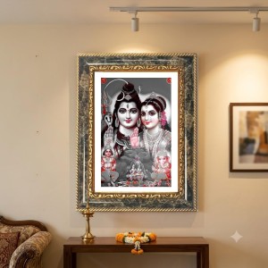Shiva Parvati Decorative Photo Frame With White Mount | Premium Wall & Tabletop Picture Frame | Home, Office & Temple Decoration | 8x12 Inch (Pack Of 1) (F33087) Shiva Parvati Decorative Photo Frame With White Mount | Premium Wall & Tabletop Picture Frame | Home, Office & Temple Decoration | 8x12 Inch (Pack Of 1) (F33087)