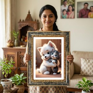 Lakshmi Decorative Photo Frame With White Mount | Premium Wall & Tabletop Picture Frame | Home, Office & Temple Decoration | 8x12 Inch (Pack Of 1) (F32356) Lakshmi Decorative Photo Frame With White Mount | Premium Wall & Tabletop Picture Frame | Home, Office & Temple Decoration | 8x12 Inch (Pack Of 1) (F32356)