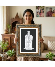 Venkateswara Decorative Photo Frame With White Mount | Premium Wall & Tabletop Picture Frame | Home, Office & Temple Decoration | 8x12 Inch (Pack Of 1) (F32381)