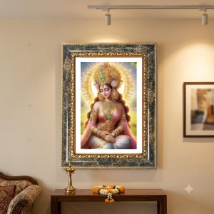 Saraswati Decorative Photo Frame With White Mount | Premium Wall & Tabletop Picture Frame | Home, Office & Temple Decoration | 8x12 Inch (Pack Of 1) (F31515) Saraswati Decorative Photo Frame With White Mount | Premium Wall & Tabletop Picture Frame | Home, Office & Temple Decoration | 8x12 Inch (Pack Of 1) (F31515)