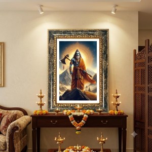 Parashuram Decorative Photo Frame With White Mount | Premium Wall & Tabletop Picture Frame | Home, Office & Temple Decoration | 8x12 Inch (Pack Of 1) (F33072)