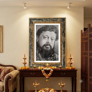 Thakur Balak Brahmachari. Decorative Photo Frame With White Mount | Premium Wall & Tabletop Picture Frame | Home, Office & Temple Decoration | 8x12 Inch (Pack Of 1) (F32509)