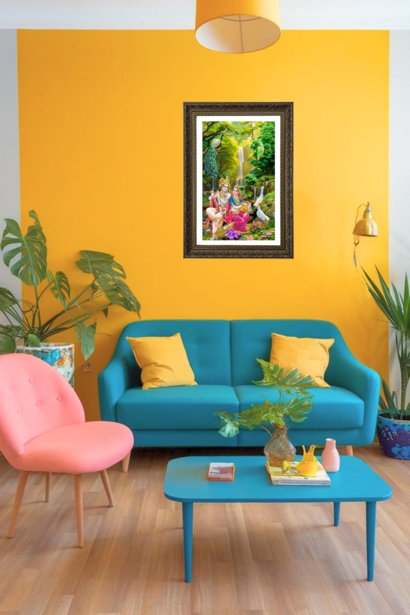 Radhaa & Krishna Big Photo Frame - 20x28 Inches For Home,Temple & Office Decoration (F10766)