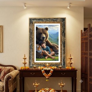 Mowgli Decorative Photo Frame With White Mount | Premium Wall & Tabletop Picture Frame | Home, Office & Temple Decoration | 8x12 Inch (Pack Of 1) (F31540)