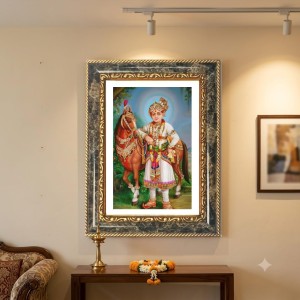 Swaminarayan Decorative Photo Frame With White Mount | Premium Wall & Tabletop Picture Frame | Home, Office & Temple Decoration | 8x12 Inch (Pack Of 1) (F31623) Swaminarayan Decorative Photo Frame With White Mount | Premium Wall & Tabletop Picture Frame | Home, Office & Temple Decoration | 8x12 Inch (Pack Of 1) (F31623)