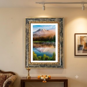 Mountain Lake Decorative Photo Frame With White Mount | Premium Wall & Tabletop Picture Frame | Home, Office & Temple Decoration | 10x14 Inch (Pack Of 1) (F31333) Mountain Lake Decorative Photo Frame With White Mount | Premium Wall & Tabletop Picture Frame | Home, Office & Temple Decoration | 10x14 Inch (Pack Of 1) (F31333)
