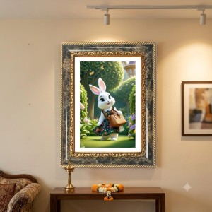 Rabbit Decorative Photo Frame With White Mount | Premium Wall & Tabletop Picture Frame | Home, Office & Temple Decoration | 8x12 Inch (Pack Of 1) (F31442) Rabbit Decorative Photo Frame With White Mount | Premium Wall & Tabletop Picture Frame | Home, Office & Temple Decoration | 8x12 Inch (Pack Of 1) (F31442)