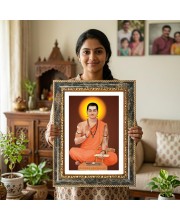 Ramakrishna Paramahamsa Decorative Photo Frame With White Mount | Premium Wall & Tabletop Picture Frame | Home, Office & Temple Decoration | 10x14 Inch (Pack Of 1) (F32555)