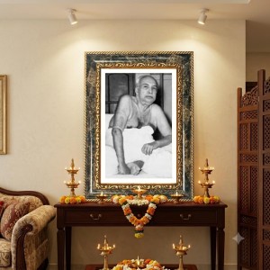 Ramakrishna Paramahamsa Decorative Photo Frame With White Mount | Premium Wall & Tabletop Picture Frame | Home, Office & Temple Decoration | 10x14 Inch (Pack Of 1) (F33095)