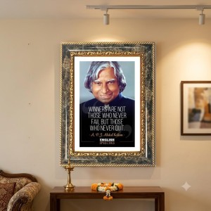 Dr. A.P.J. Abdul Kalam Accompanied By A Motivational Quote Decorative Photo Frame With White Mount | Premium Wall & Tabletop Picture Frame | Home, Office & Temple Decoration | 8x12 Inch (Pack Of 1) ( Dr. A.P.J. Abdul Kalam Accompanied By A Motivational Quote Decorative Photo Frame With White Mount | Premium Wall & Tabletop Picture Frame | Home, Office & Temple Decoration | 8x12 Inch (Pack Of 1) (