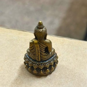 Mini Brass Murti Idol for Home DÃ©cor & Meditation | Handmade Antique Finish Brass Statue for Pooja Room, Office Desk & Spiritual Gift | Small Decorative Showpiece (Buddha)
