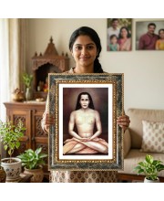 Paramahansa Yogananda Decorative Photo Frame With White Mount | Premium Wall & Tabletop Picture Frame | Home, Office & Temple Decoration | 10x14 Inch (Pack Of 1) (F33161)